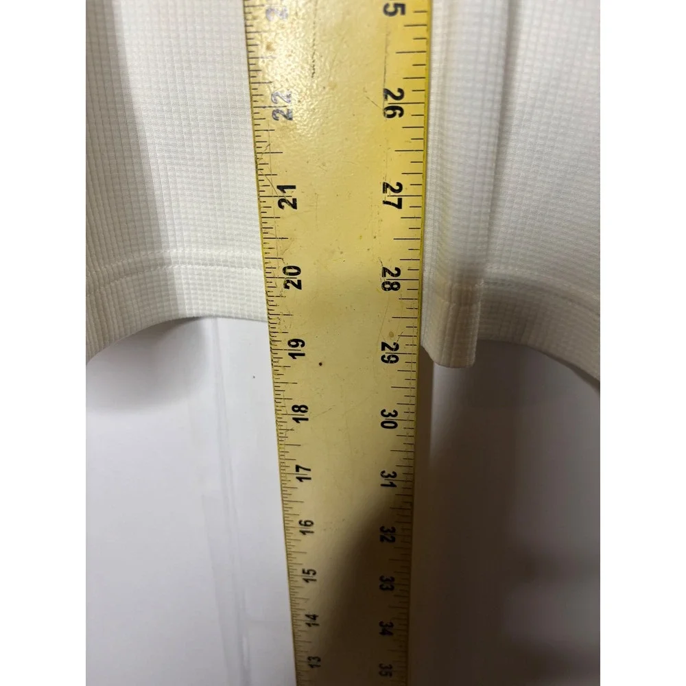 The North Face VaporWick Mens White Quarter‎ Zip Polo Shirt Textured L AT8U
